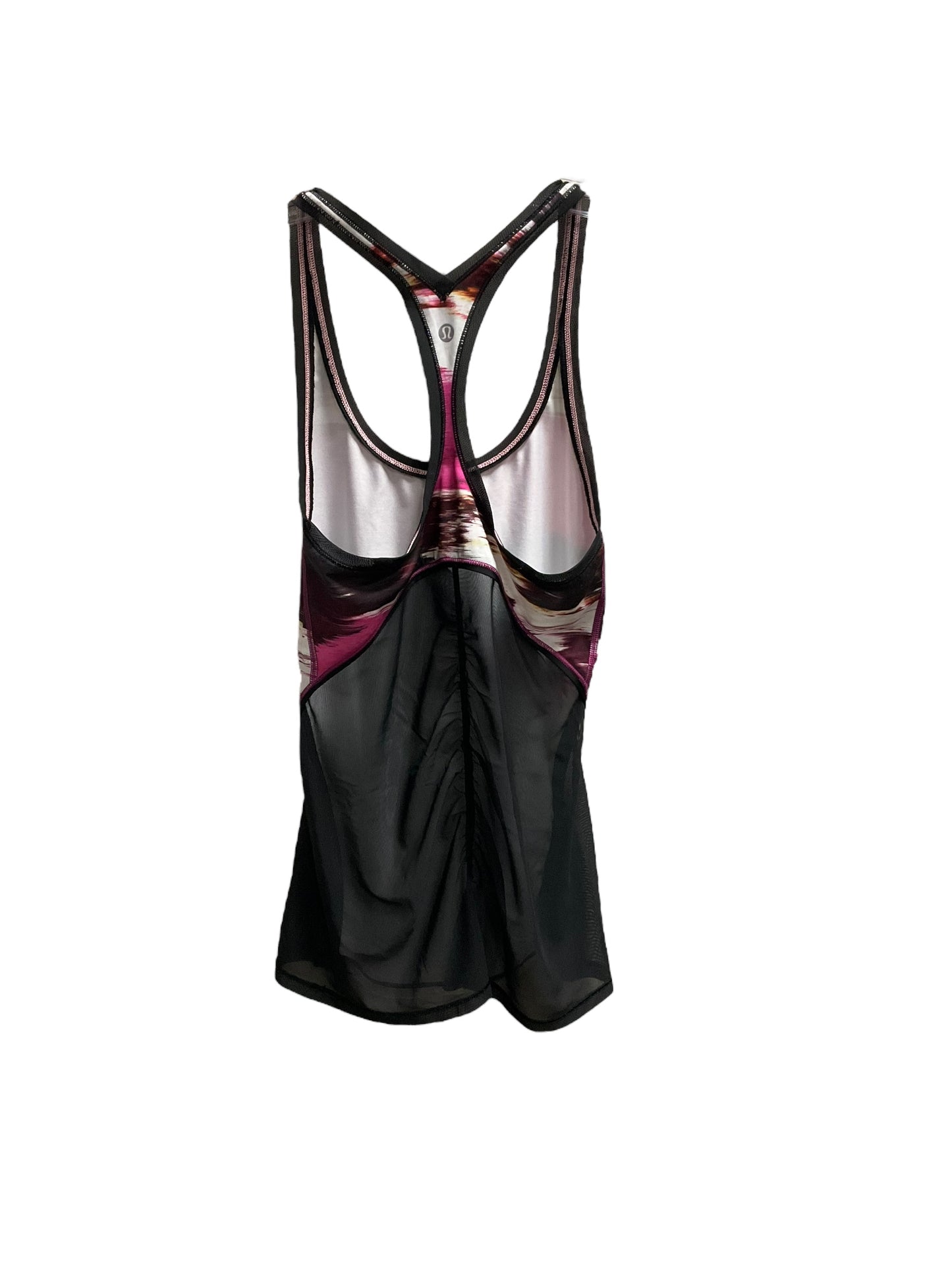 Athletic Tank Top By Lululemon In Black & Pink, Size: S