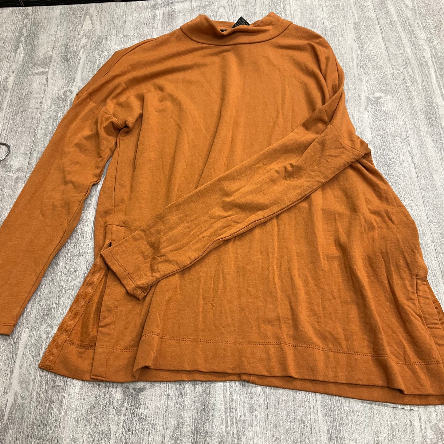 Top Long Sleeve Basic By Joan Vass In Orange, Size: S