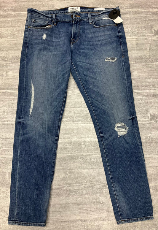 Jeans Boyfriend By Frame In Blue, Size: 6