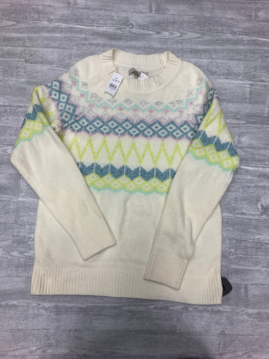 Sweater By Loft In Cream, Size: M