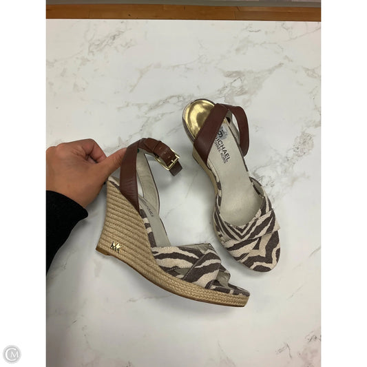 Sandals Heels Block By Michael By Michael Kors In Animal Print, Size: 9.5