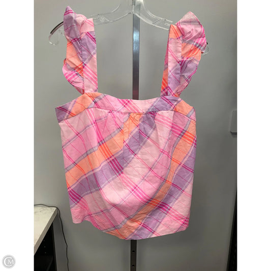 Top Sleeveless Designer By Lilly Pulitzer In Plaid Pattern, Size: M