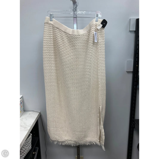 Skirt Midi By Old Navy In Cream, Size: Xl