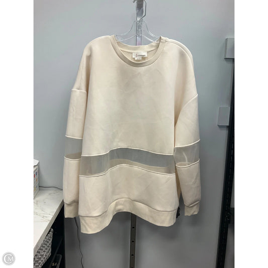 Athletic Sweatshirt Crewneck By Anthropologie In Cream, Size: 2x
