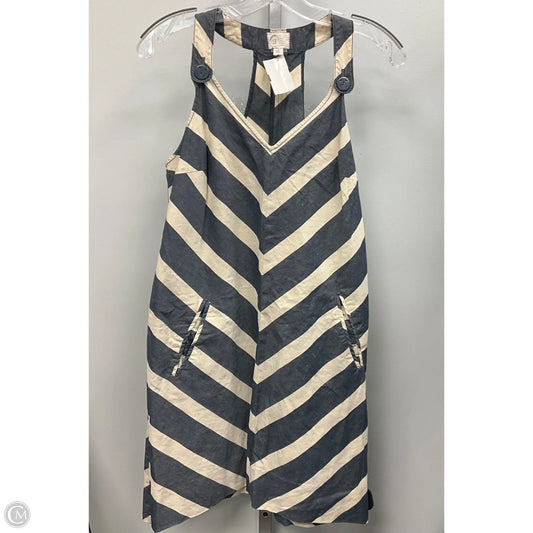 Dress Casual Short By Anthropologie In Blue & Cream, Size: 6
