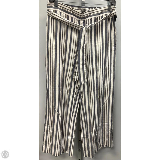 Pants Cropped By Loft In Striped Pattern, Size: S