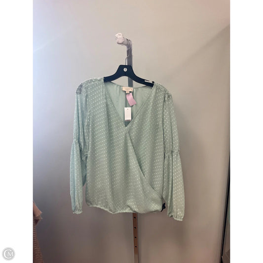Top 3/4 Sleeve By Loft In Green, Size: S