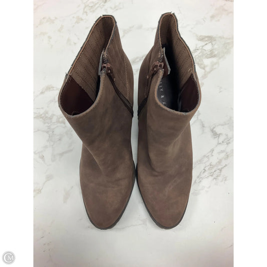 Boots Ankle Heels By Kelly And Katie In Brown, Size: 9