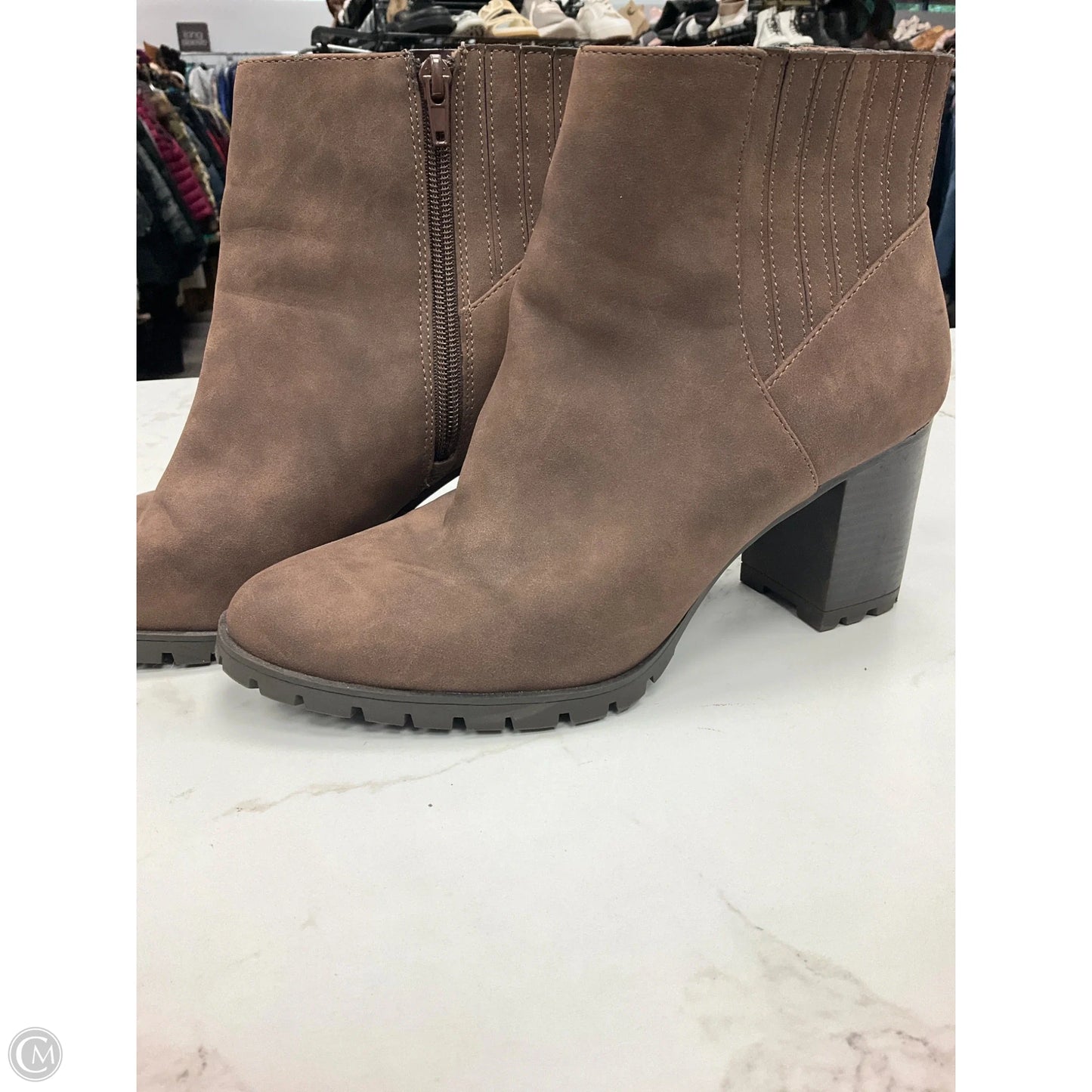 Boots Ankle Heels By Kelly And Katie In Brown, Size: 9