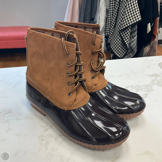 Boots Rain By Charlotte Russe In Brown, Size: 8