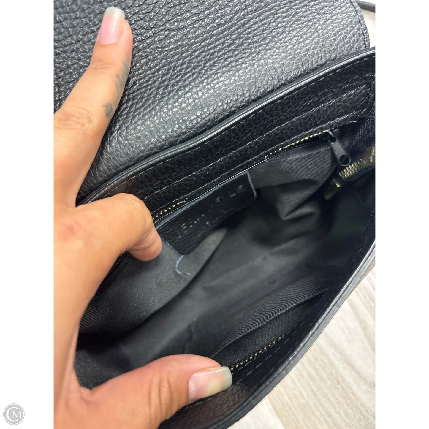 Handbag Leather By Ver Pelle, Size: Small