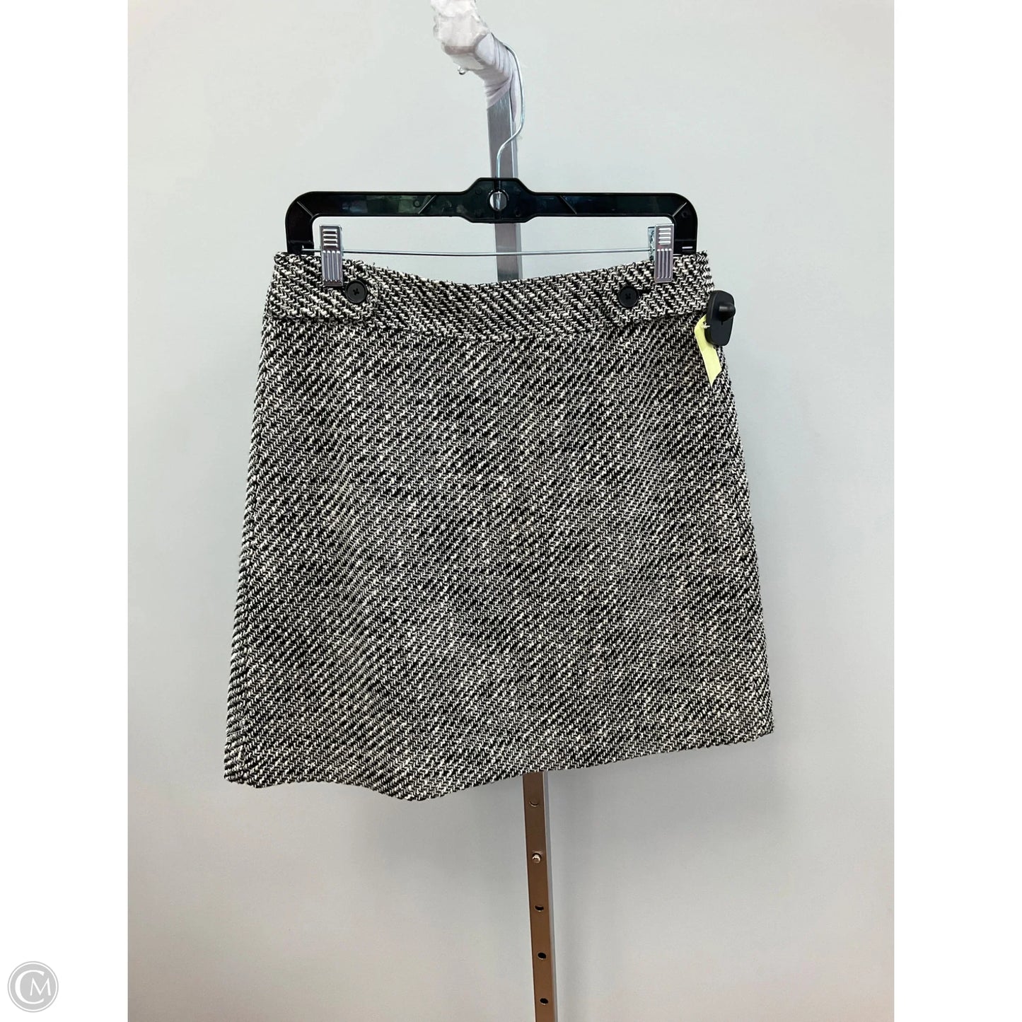Skirt Mini & Short By Loft In Black & Cream, Size: 8