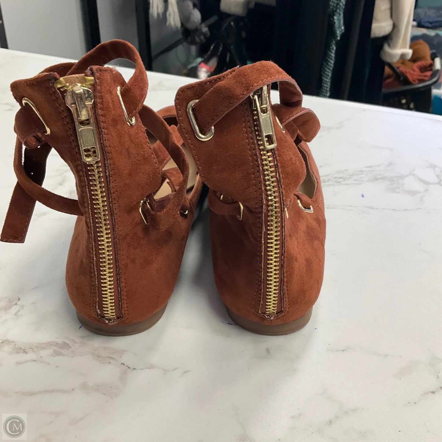 Shoes Flats By Aldo In Copper, Size: 10