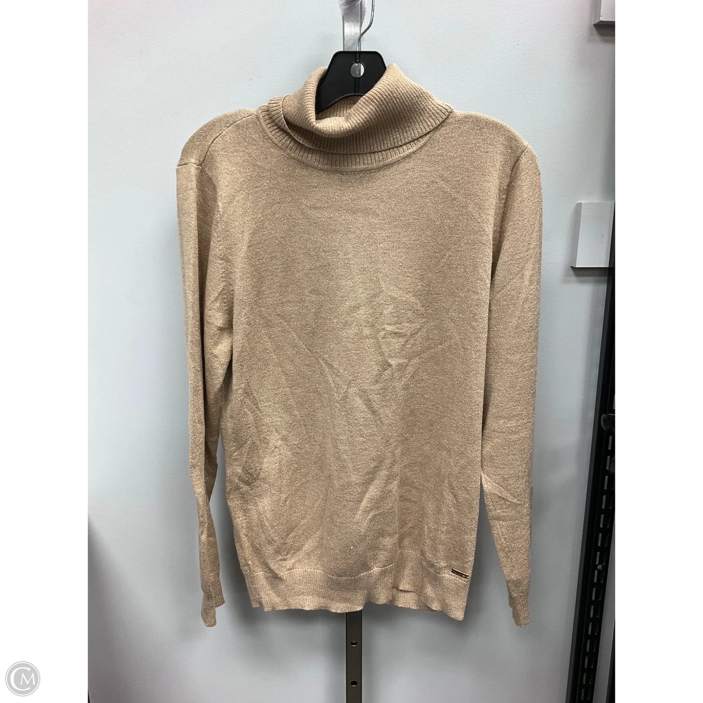 Sweater By Calvin Klein In Gold, Size: L