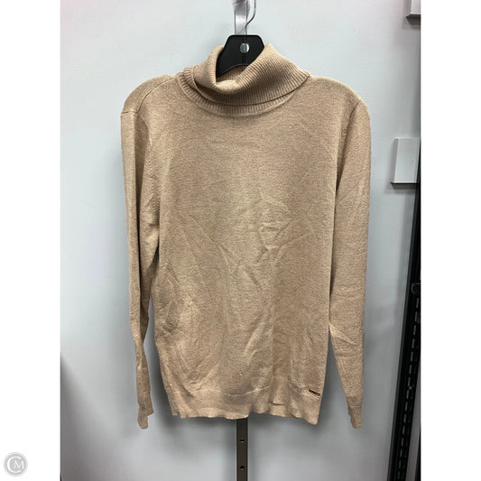 Sweater By Calvin Klein In Gold, Size: L