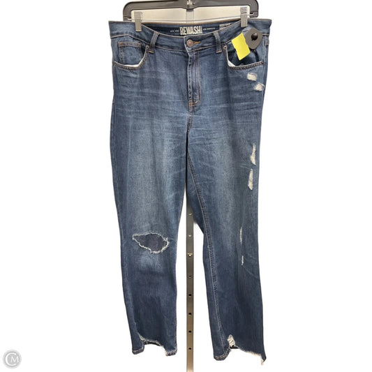 Jeans Wide Leg By Rewash In Blue Denim, Size: 12