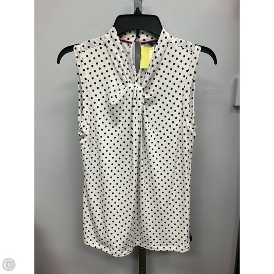 Top Sleeveless By Tommy Hilfiger In Polkadot Pattern, Size: S