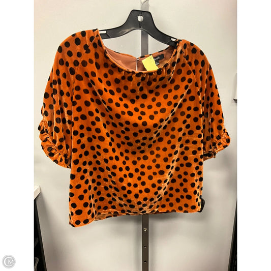 Top Short Sleeve By Madewell In Polkadot Pattern, Size: M