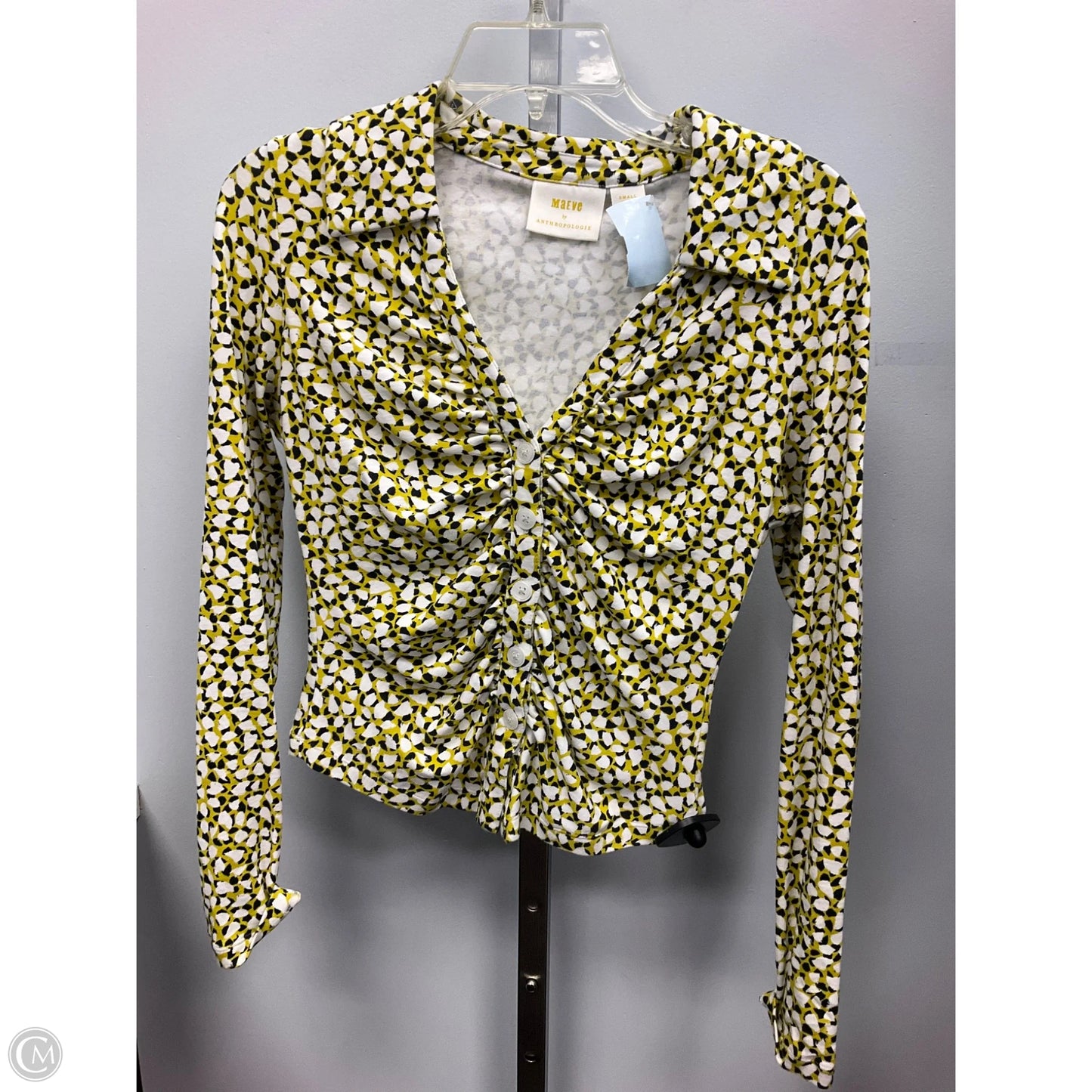 Top Long Sleeve By Maeve In Yellow, Size: S