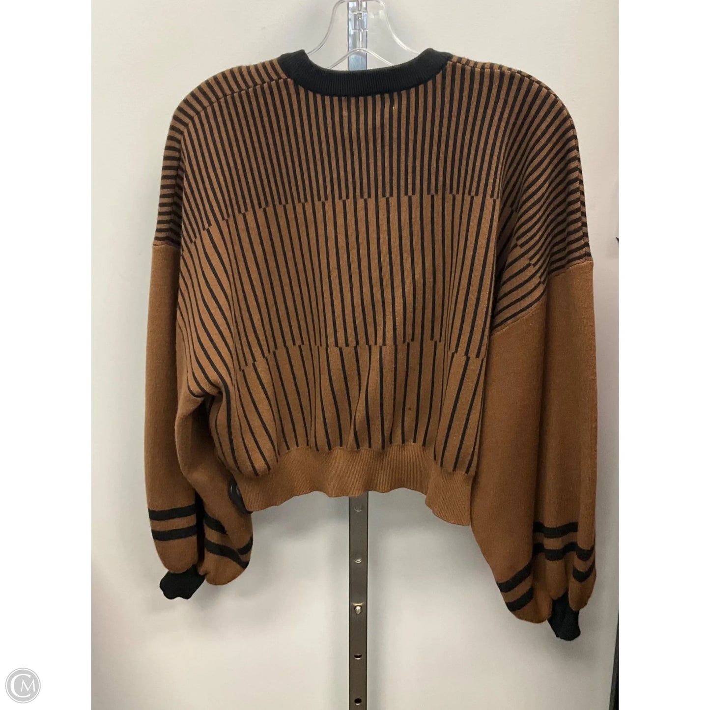 Sweater By Philosophy In Black & Tan, Size: M