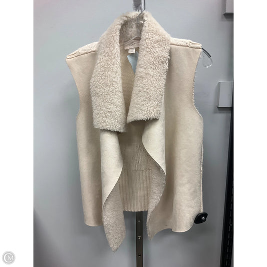 Vest Sweater By Loft In Cream, Size: Xs