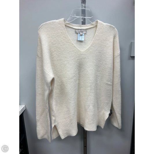 Sweater By Loft In Cream, Size: Xs