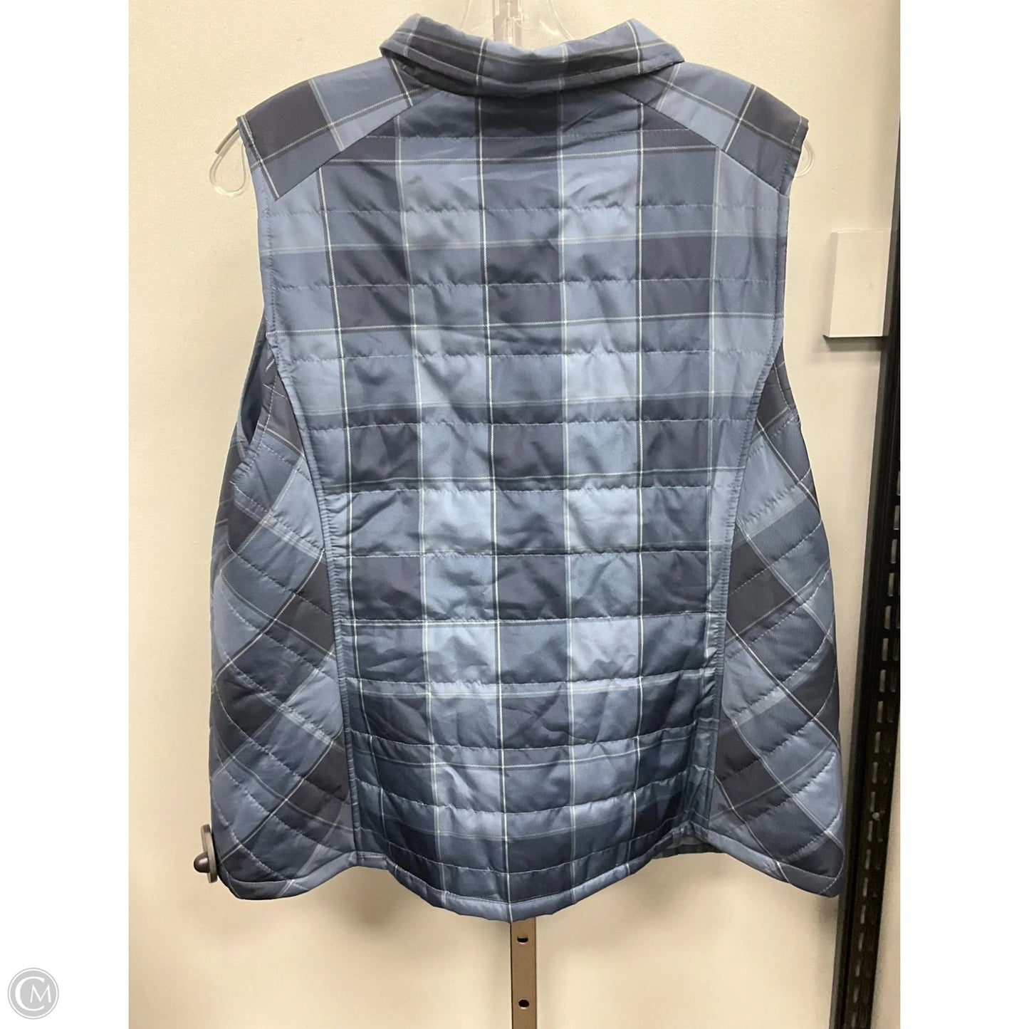 Vest Puffer & Quilted By Christopher And Banks In Plaid Pattern, Size: Xl