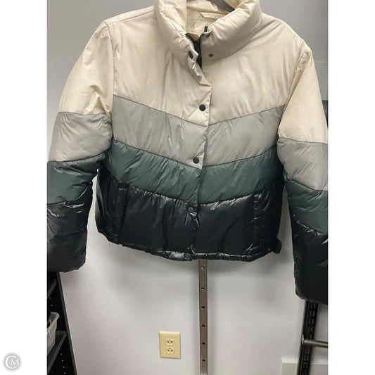 Jacket Puffer & Quilted By Wild Fable In Black & Grey, Size: M