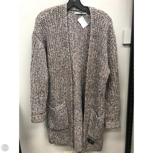 Sweater Cardigan By Abercrombie And Fitch In Grey & Tan, Size: Xs