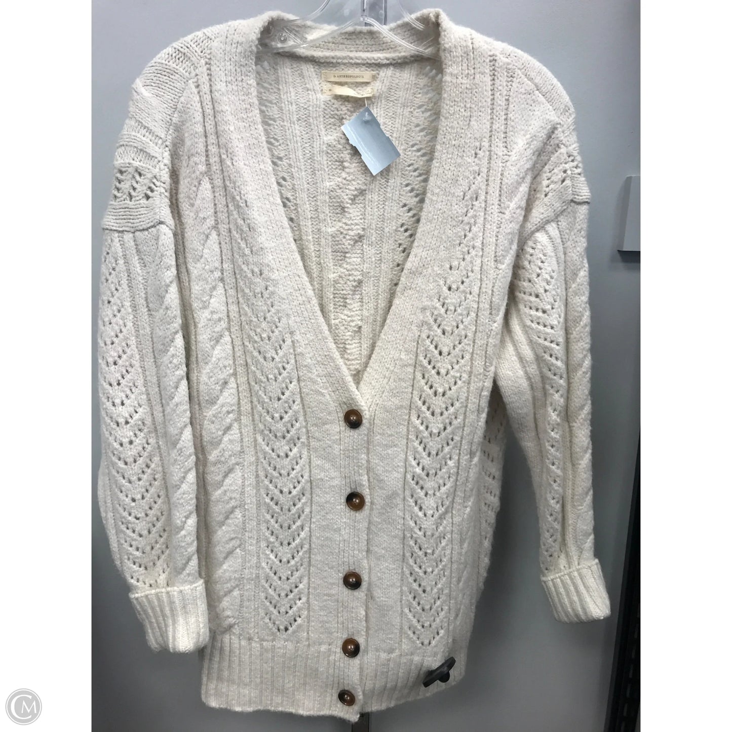 Cardigan By Anthropologie In Cream, Size: Xs