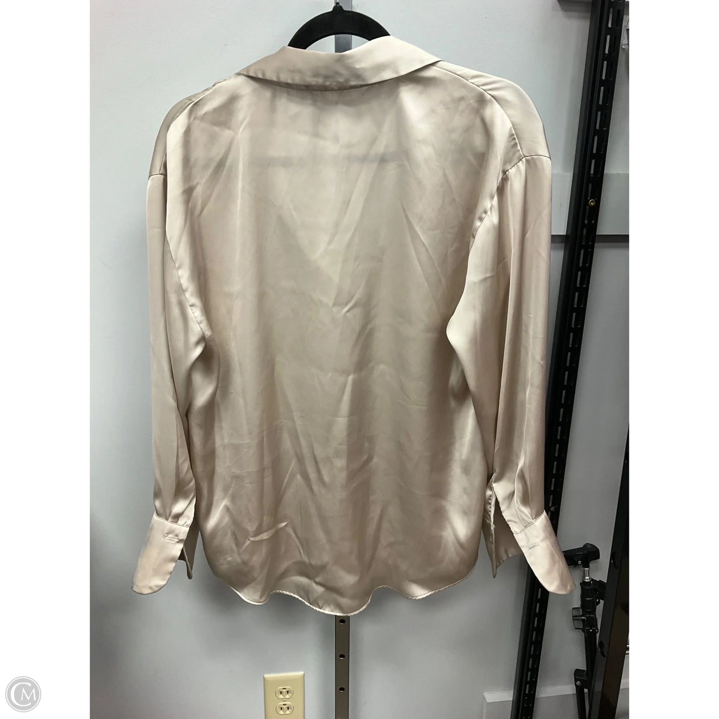 Top Long Sleeve By Zara In Tan, Size: L