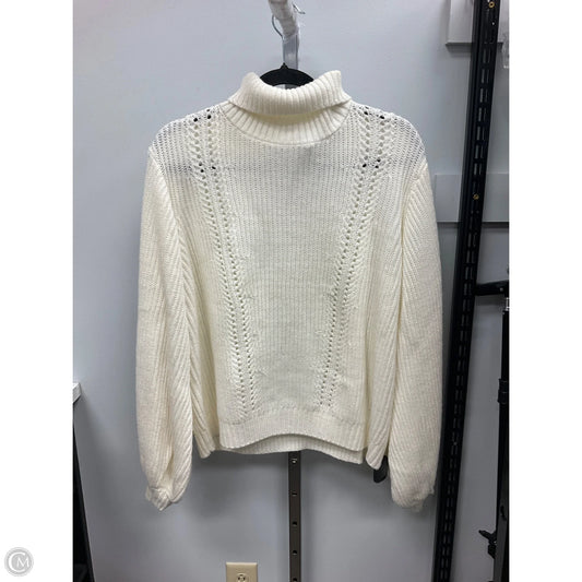 Sweater By Just Fab In Cream, Size: Xxl