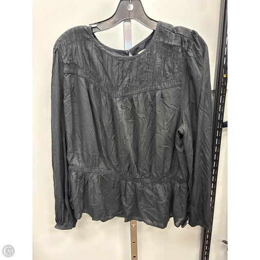Top Long Sleeve By Loft In Black, Size: Xl