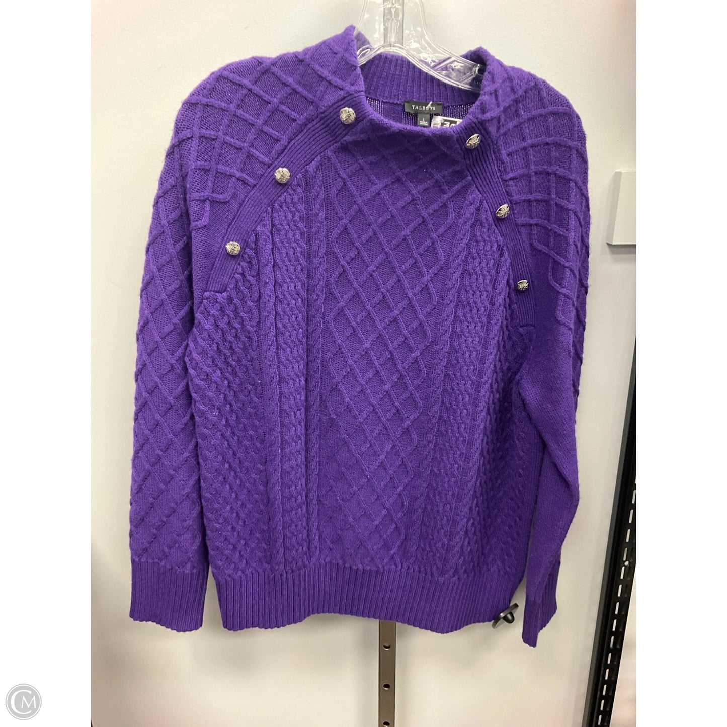 Sweater By Talbots In Purple, Size: L