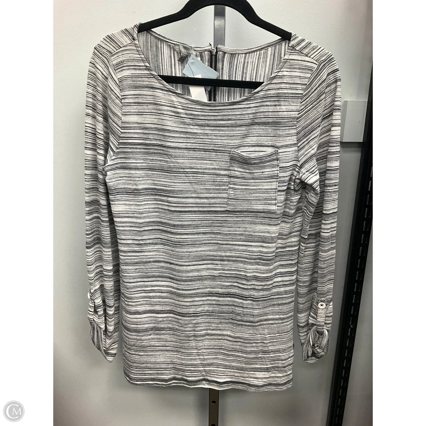Top Long Sleeve By Talbots In Black & White, Size: S