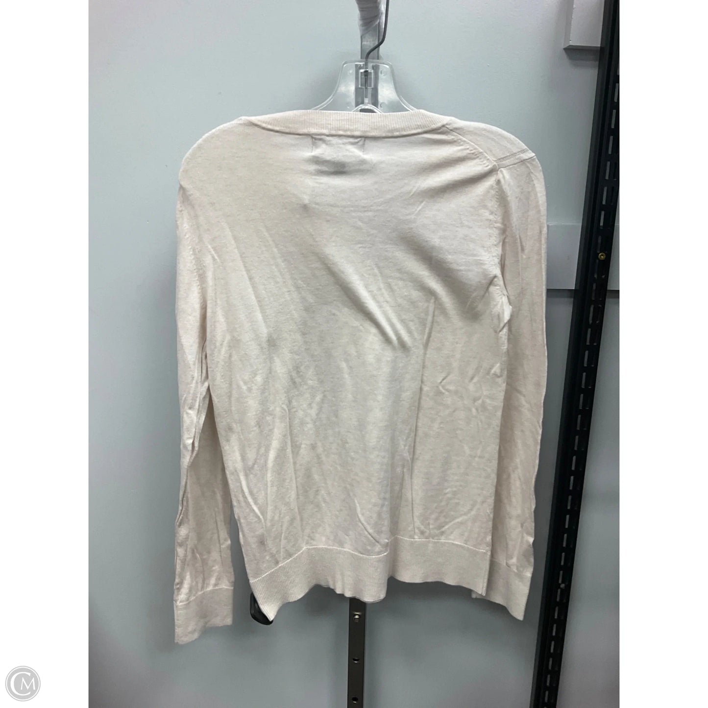 Top Long Sleeve By Banana Republic In Cream, Size: M