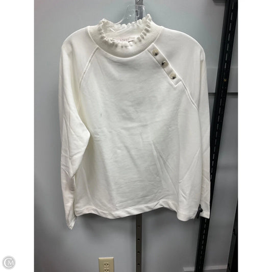 Top Long Sleeve By Loft In Cream, Size: L
