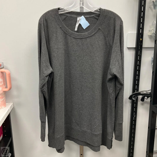 Athletic Top Long Sleeve Crewneck By Rbx In Grey, Size: 2x