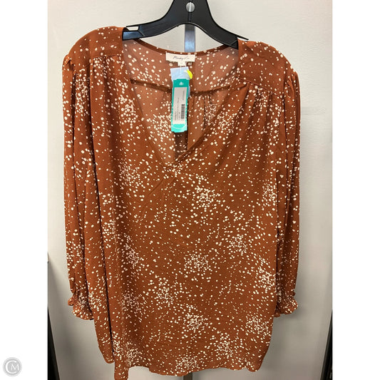 Top 3/4 Sleeve Basic By Monday Fun In Polkadot Pattern, Size: 2x