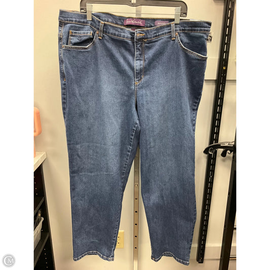 Jeans Flared By Gloria Vanderbilt In Blue Denim, Size: 20