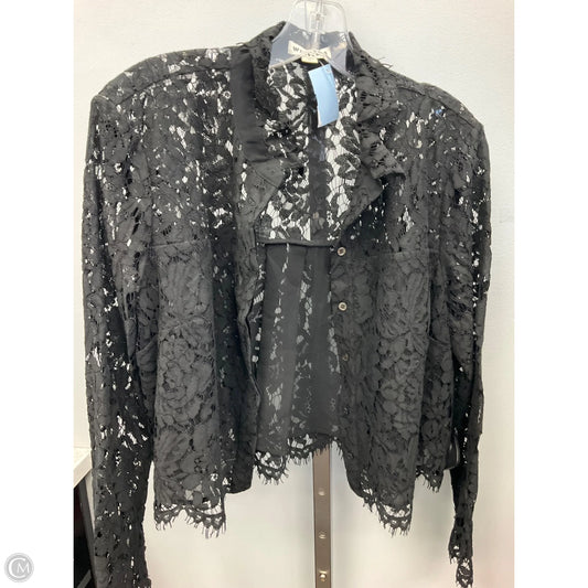 Top Long Sleeve By Cmb In Black, Size: 10