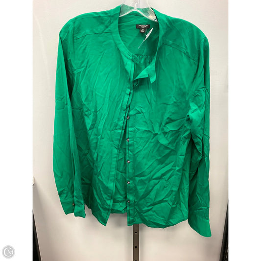 Top Long Sleeve By Ann Taylor In Green, Size: 12
