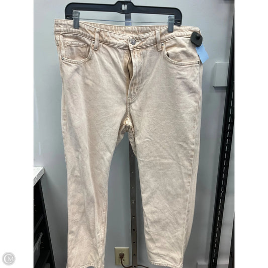 Jeans Flared By Clothes Mentor In Cream, Size: 14