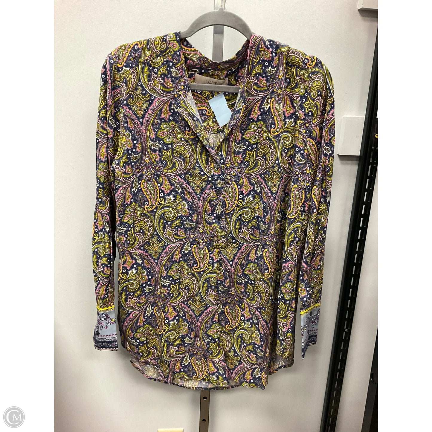 Top Long Sleeve By Loft In Multi-colored, Size: M