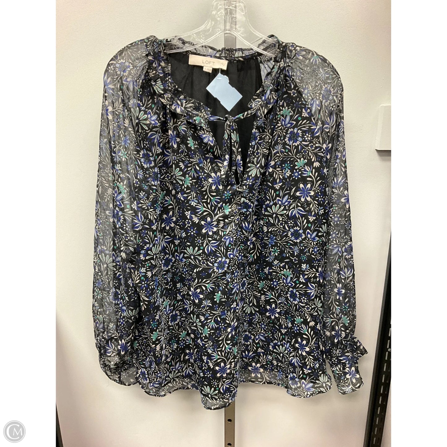Top Long Sleeve By Loft In Floral Print, Size: Xl