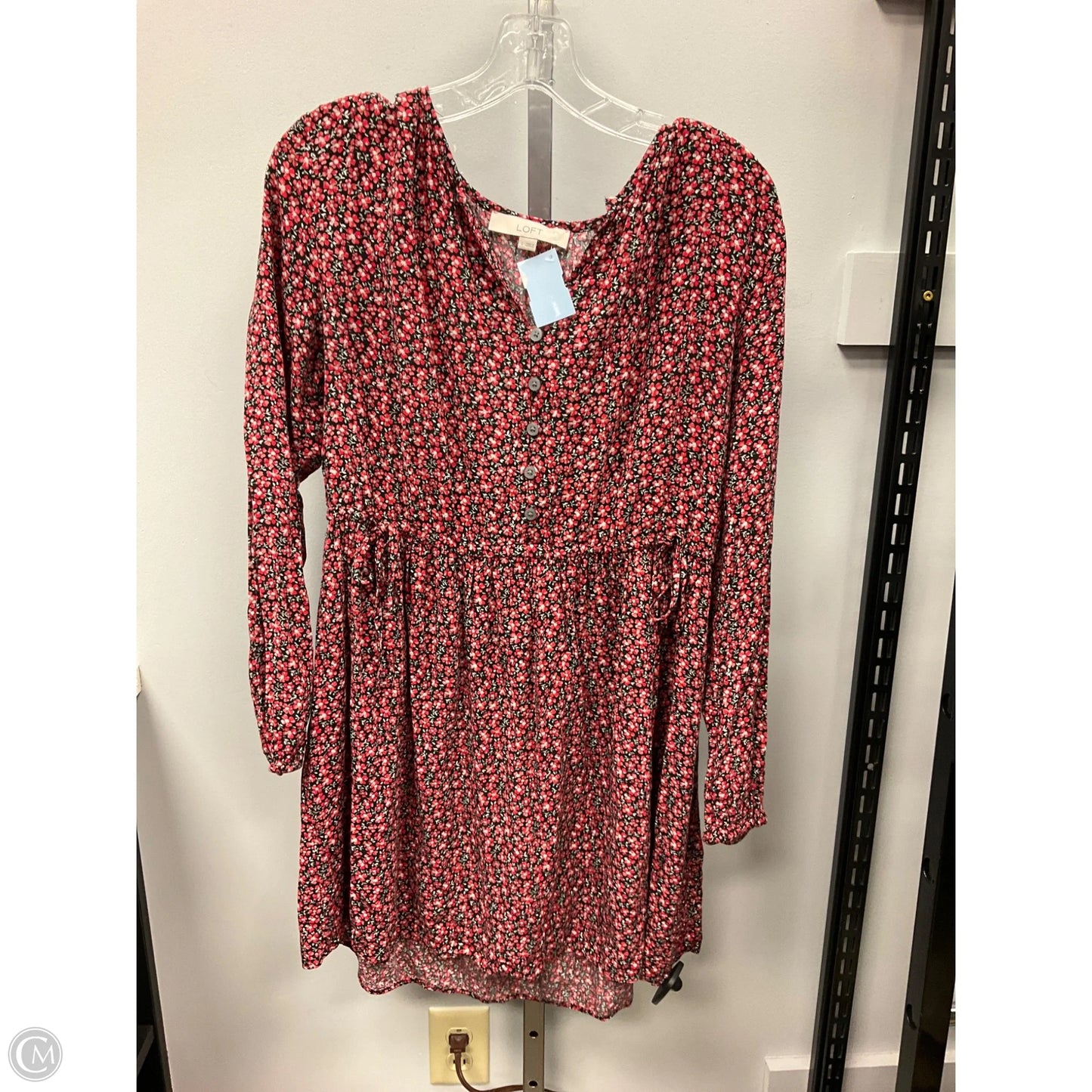 Dress Casual Short By Loft In Black & Red, Size: S