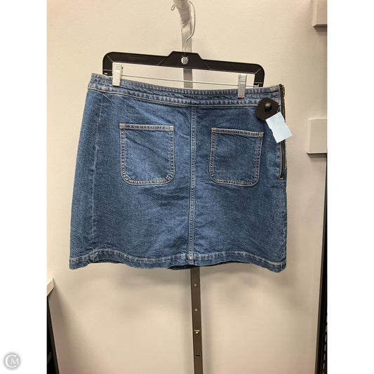 Skirt Mini & Short By Loft In Blue Denim, Size: 10