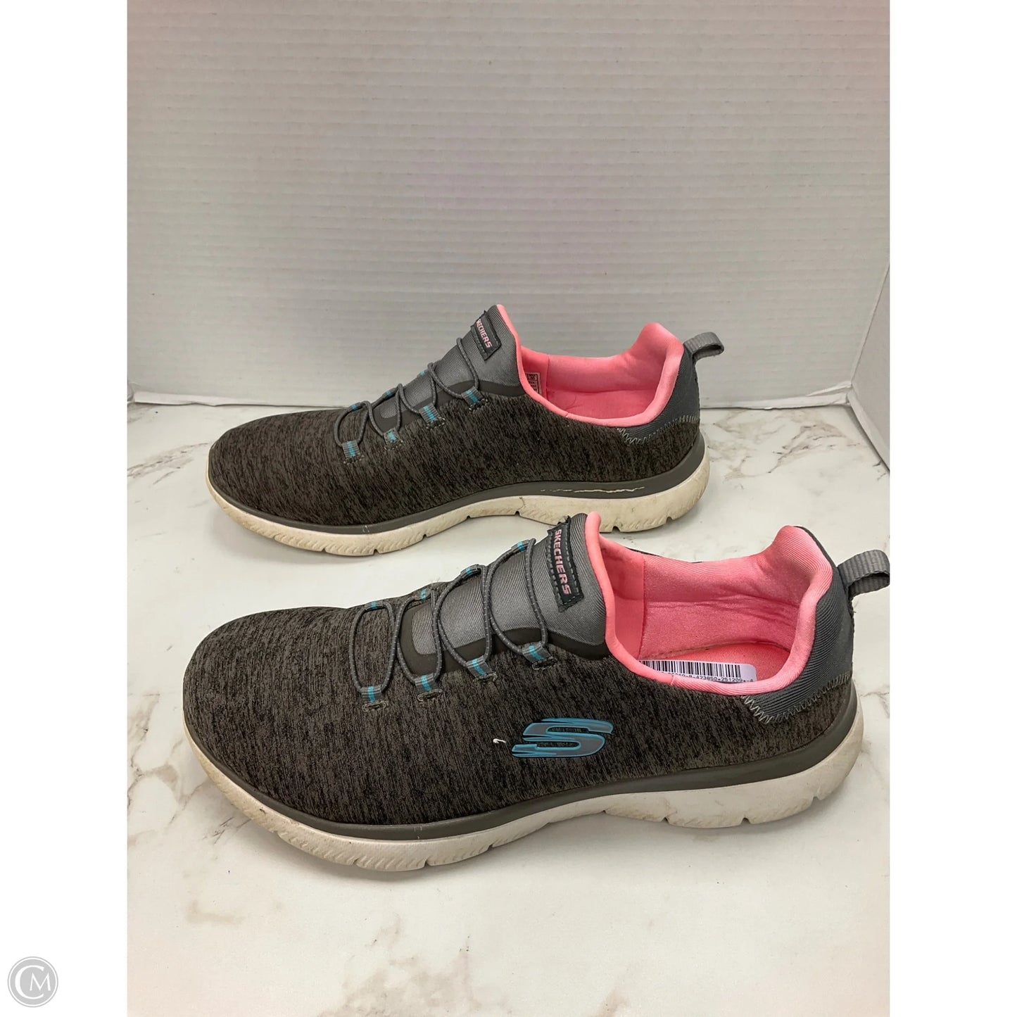 Shoes Athletic By Skechers In Grey, Size: 10