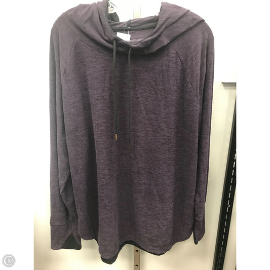 Athletic Top Long Sleeve Crewneck By Tangerine In Purple, Size: Xxl
