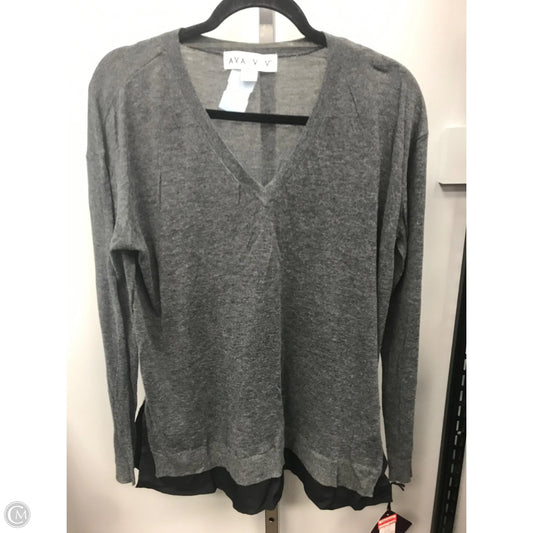 Top Long Sleeve By Ava & Viv In Grey, Size: 1x